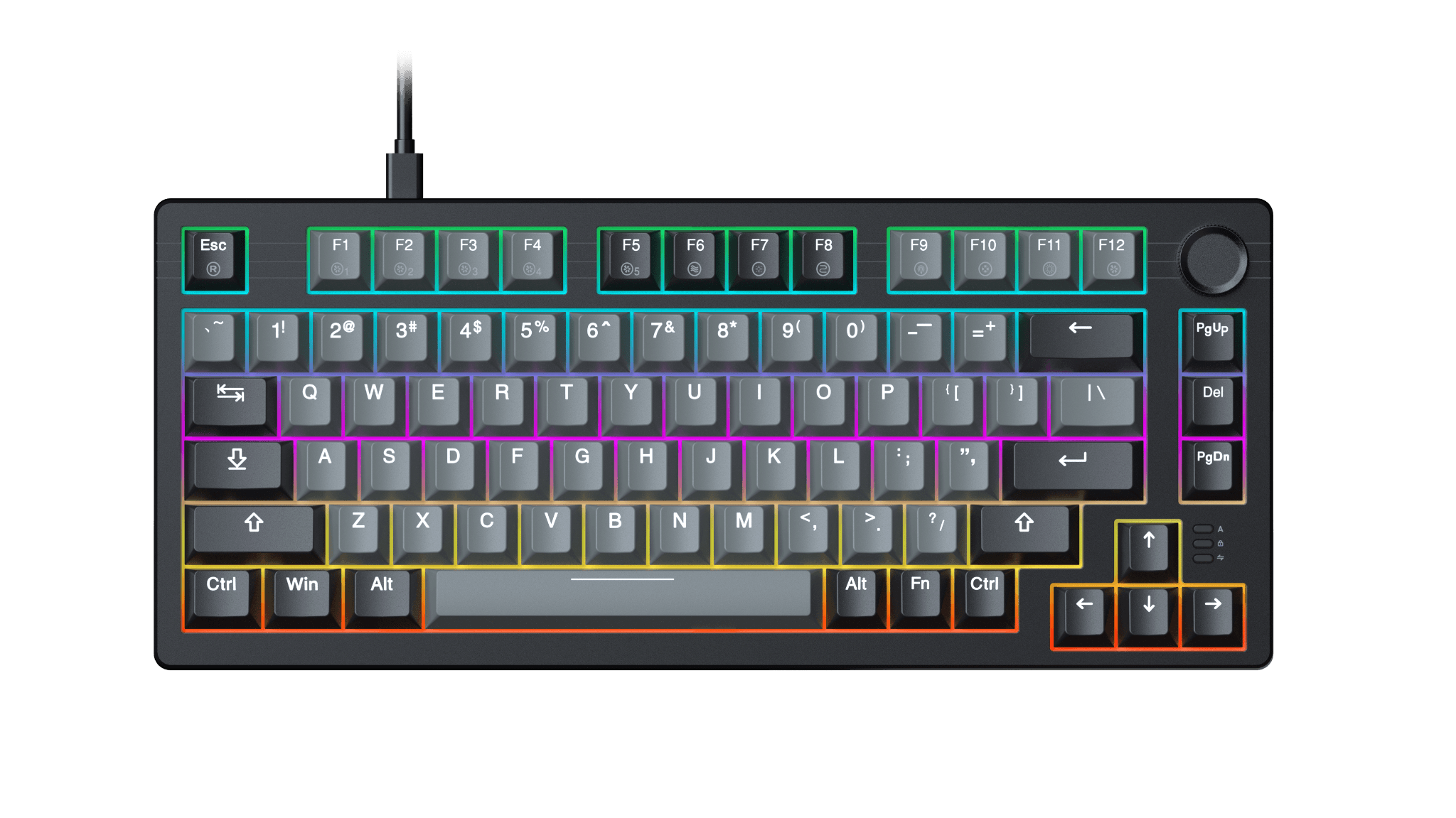 Bàn phím cơ DareU EK75 Grey Black Dream switch